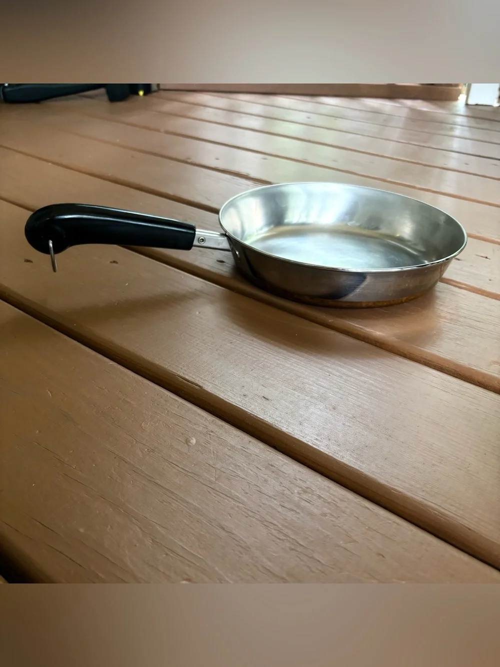 Revere Ware 9” Skillet 1801 Copper Clad Bottom Fry Pan Clinton ILL USA  et